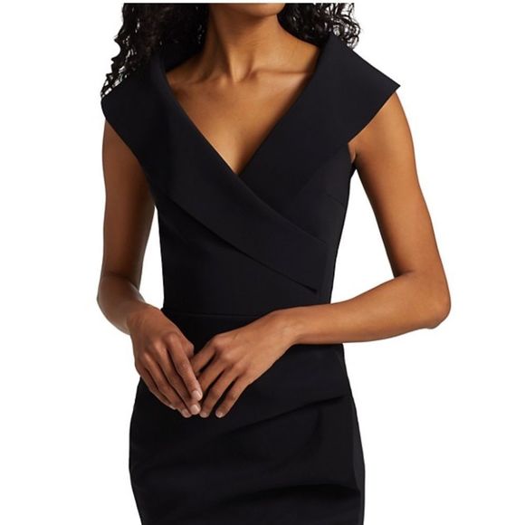 Chiara Boni La Petite Robe Cocoon Collar Trumpet Dress Size 48 (12) $995 - Picture 3 of 8